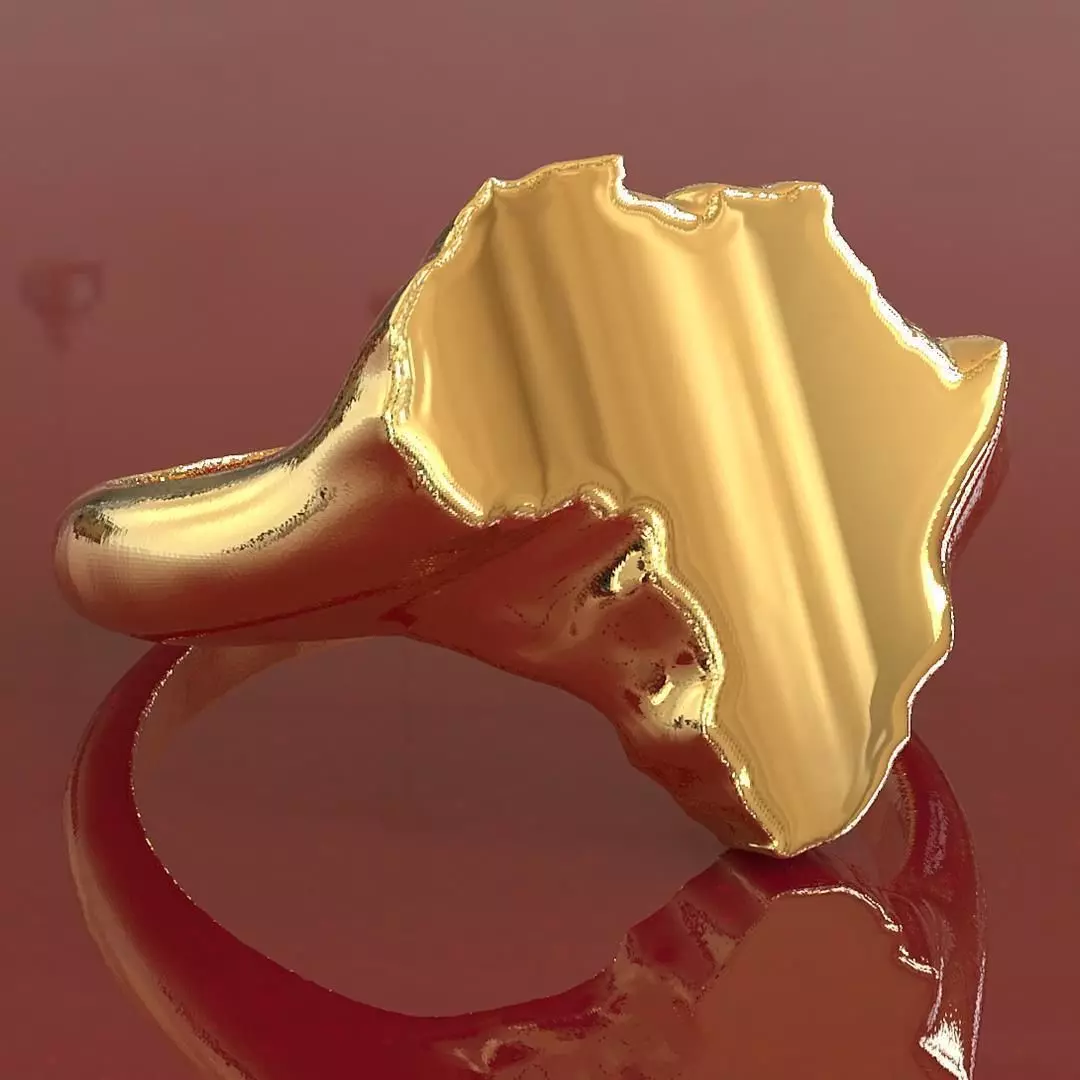 Africa men s ring 3D print model