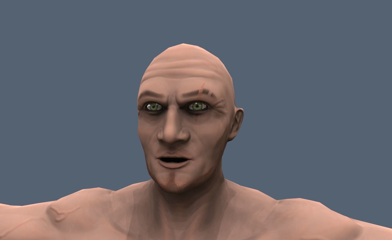 Stylized Man body Low-poly 3D model_2