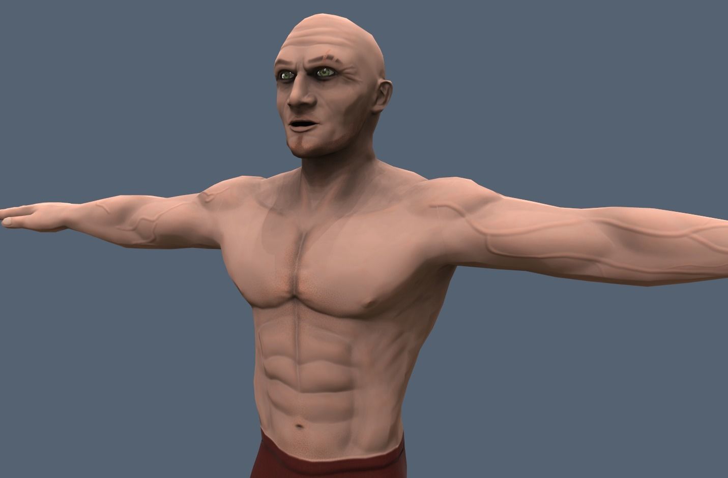 Stylized Man body Low-poly 3D model_1