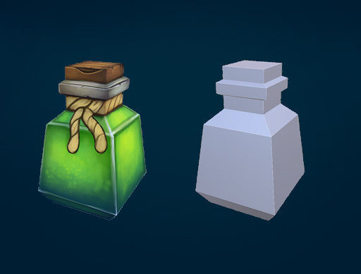 Potion -  Poison  Low poly game asset Low-poly 3D model_6