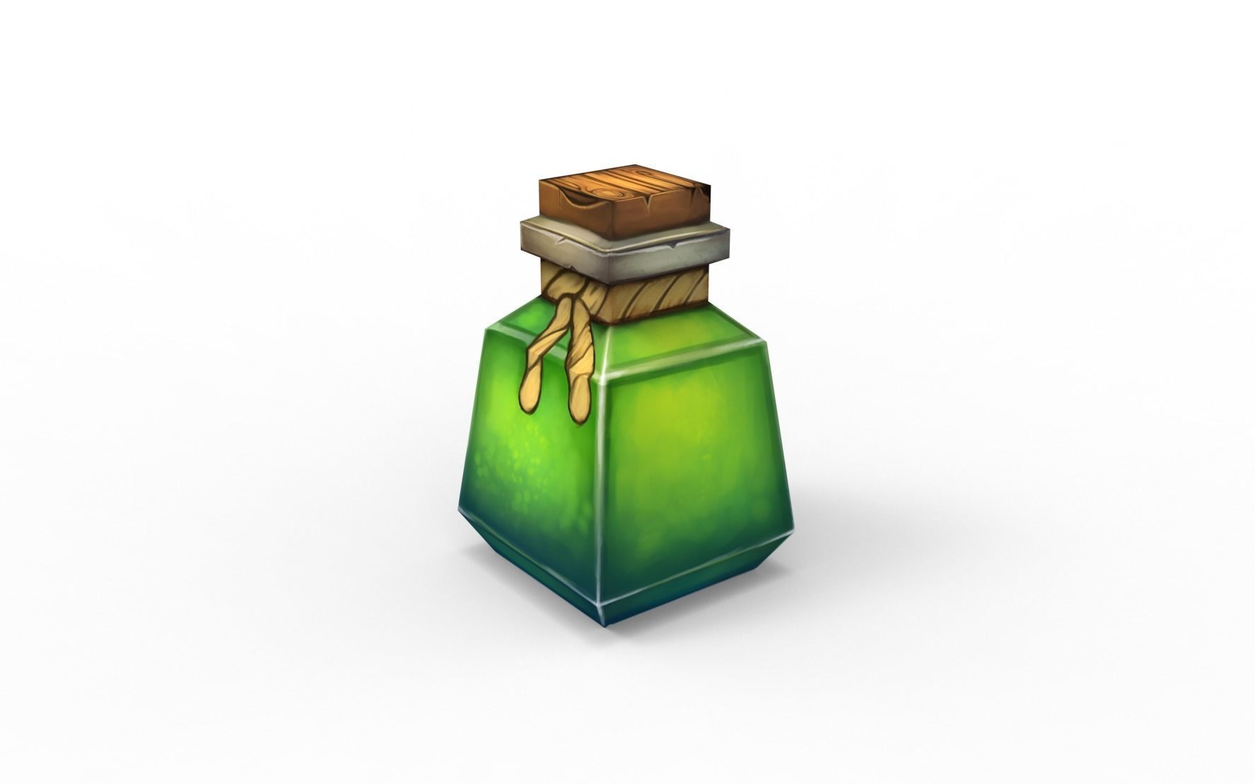 Potion -  Poison  Low poly game asset Low-poly 3D model_3