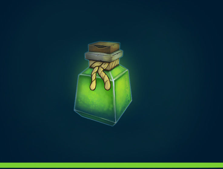 Potion -  Poison  Low poly game asset Low-poly 3D model_4