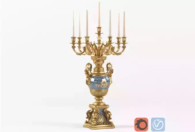 Classic desktop Candlestick BALDI 3D model