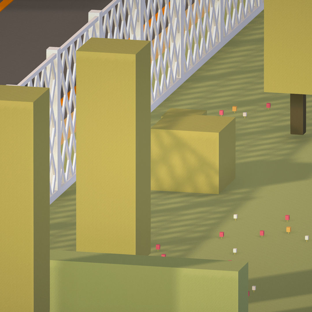 Isometric Oil Field Extracting Crude Big Base Low-poly 3D model_41