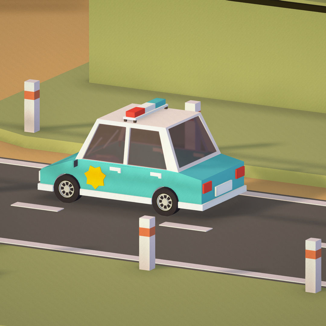 Isometric Oil Field Extracting Crude Big Base Low-poly 3D model_39