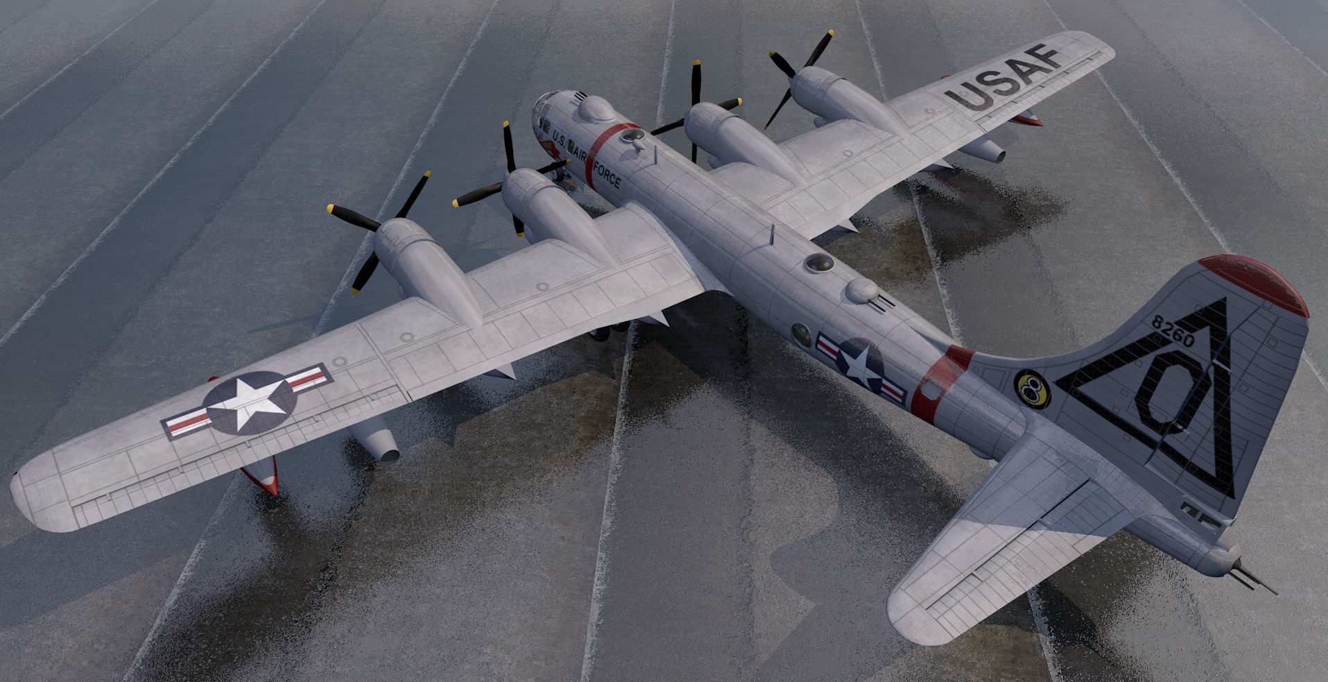 Boeing B-50 Superfortress 3D model_1