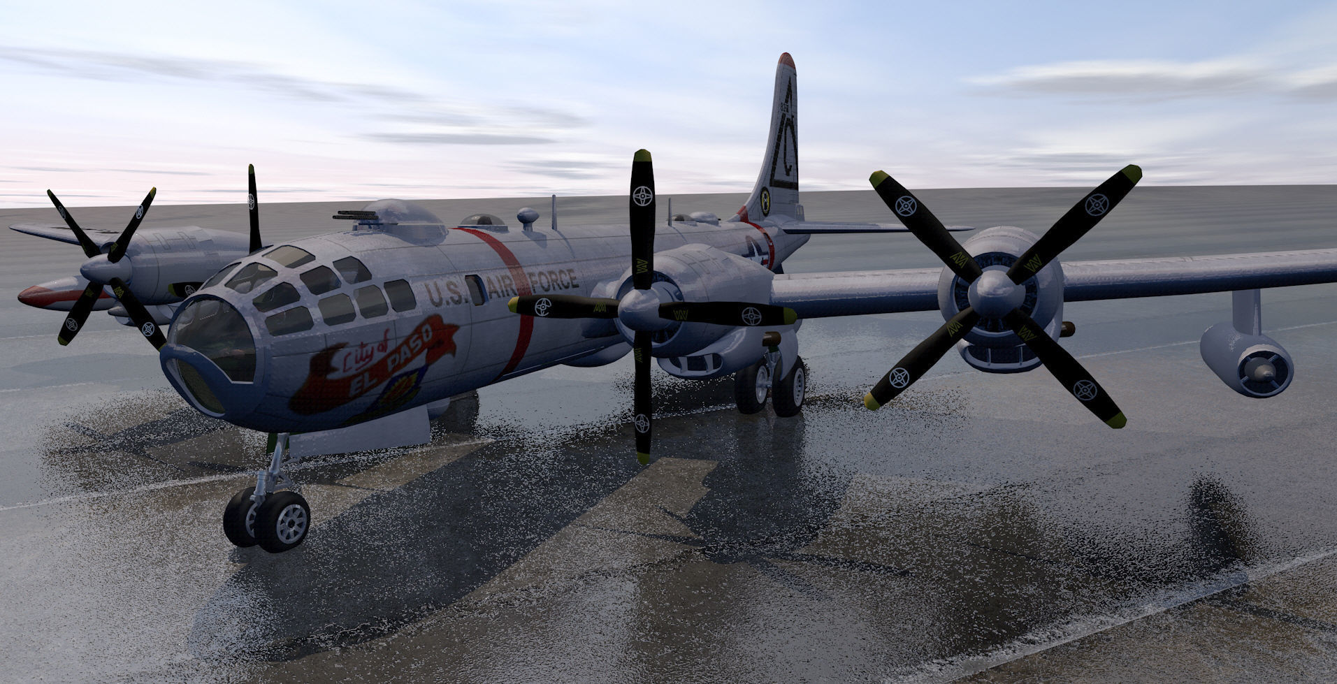 Boeing B-50 Superfortress 3D model_4