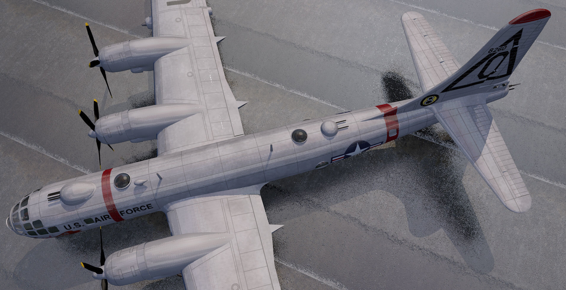 Boeing B-50 Superfortress 3D model_7