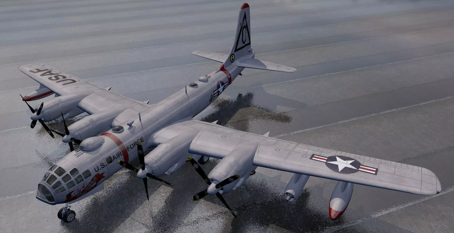 Boeing B-50 Superfortress 3D model_0