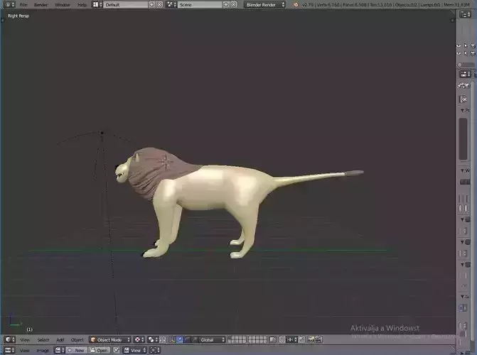 Lion low poly