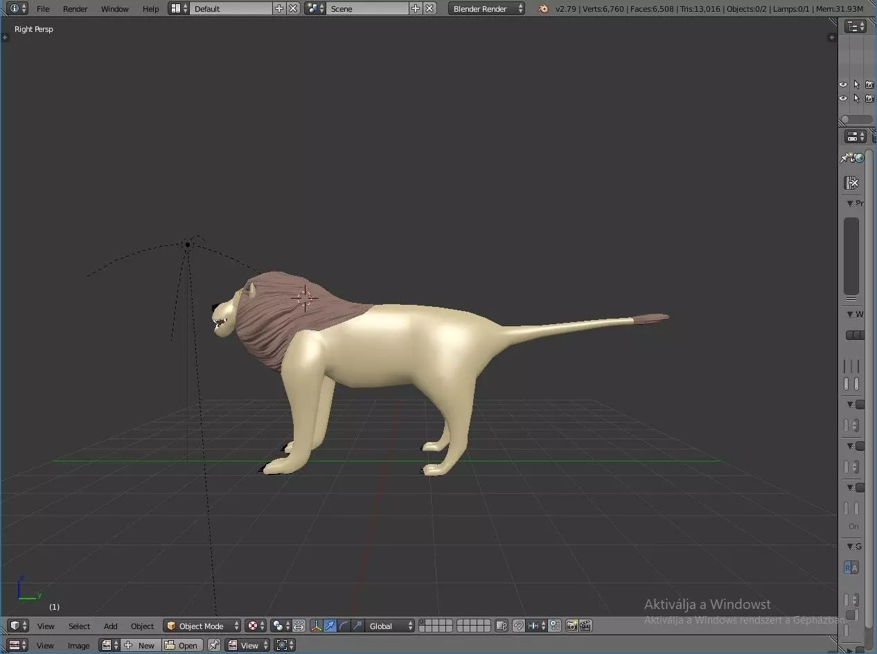 Lion low poly Low-poly 3D model_0