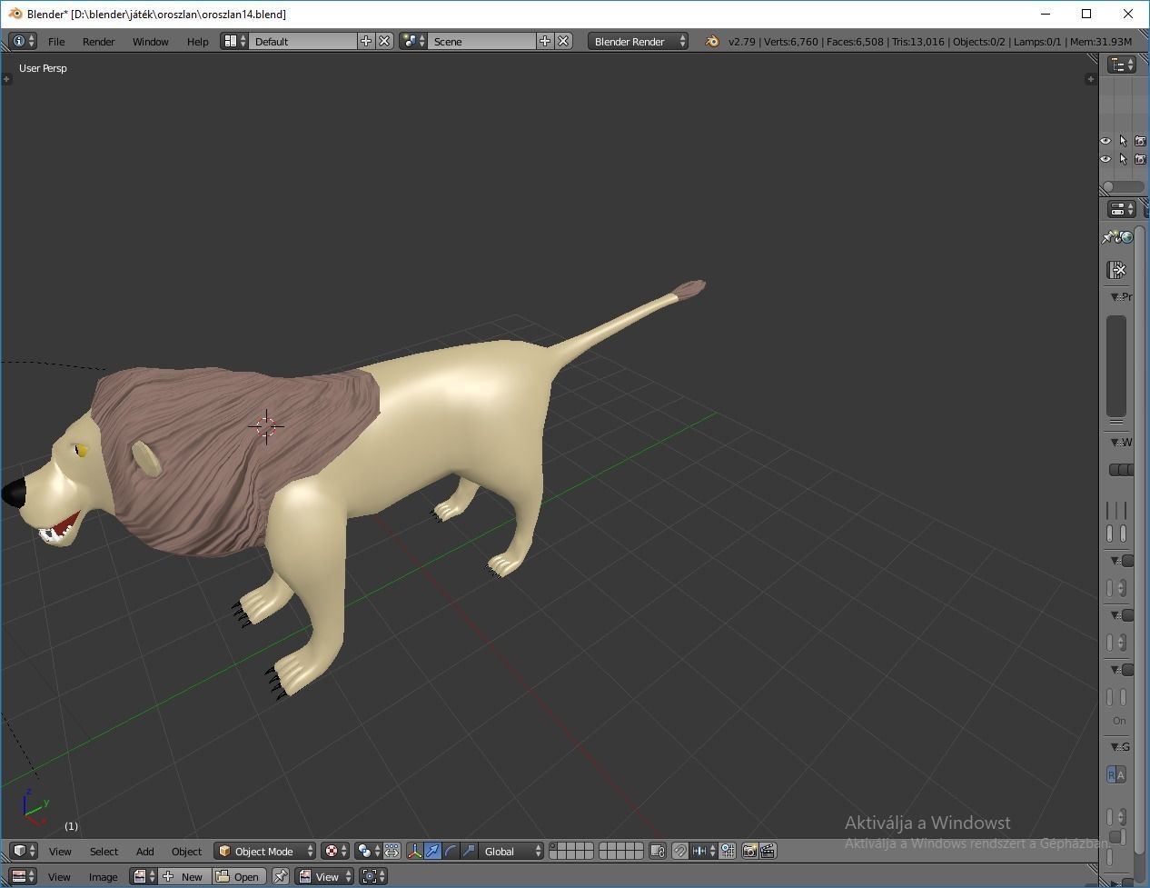 Lion low poly Low-poly 3D model_3