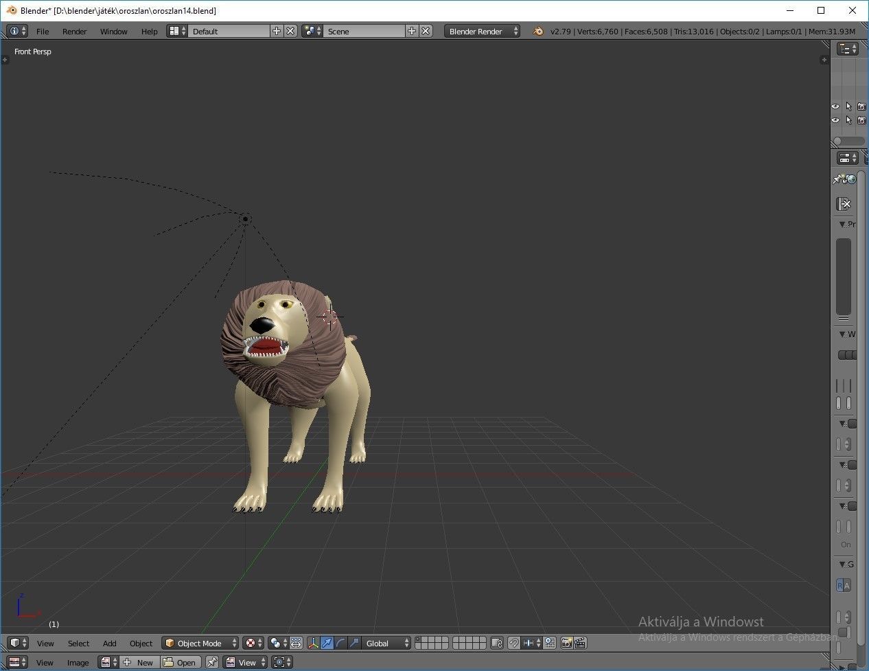 Lion low poly Low-poly 3D model_1