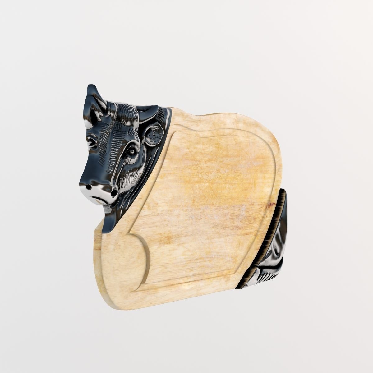 Tray cow CNC 3D print model_2