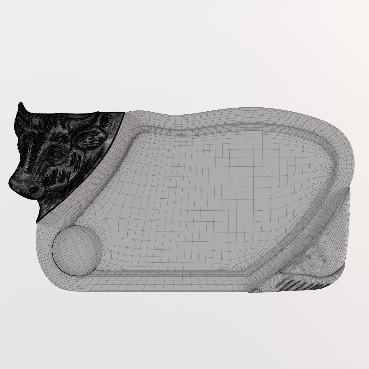 Tray cow CNC 3D print model_4