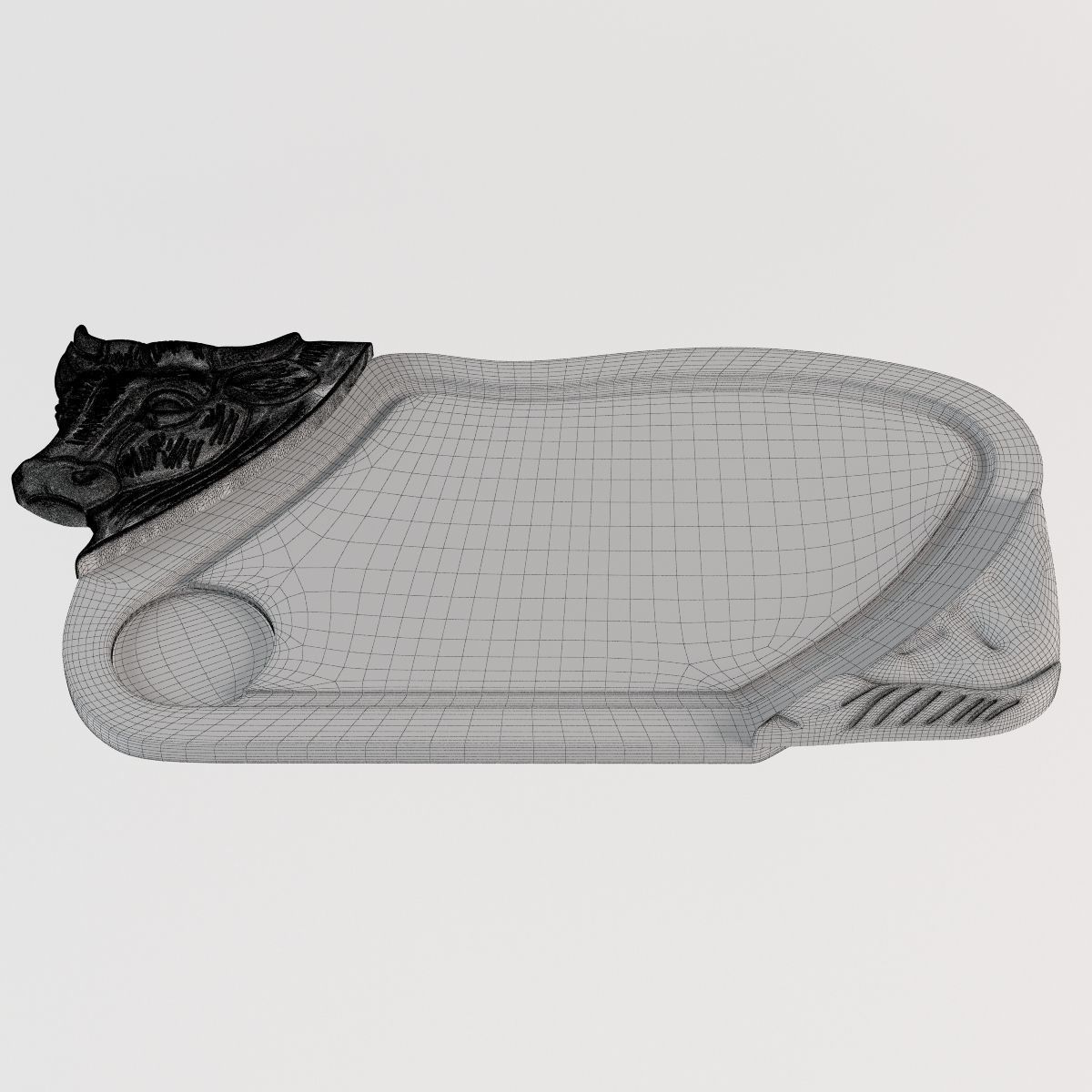 Tray cow CNC 3D print model_7