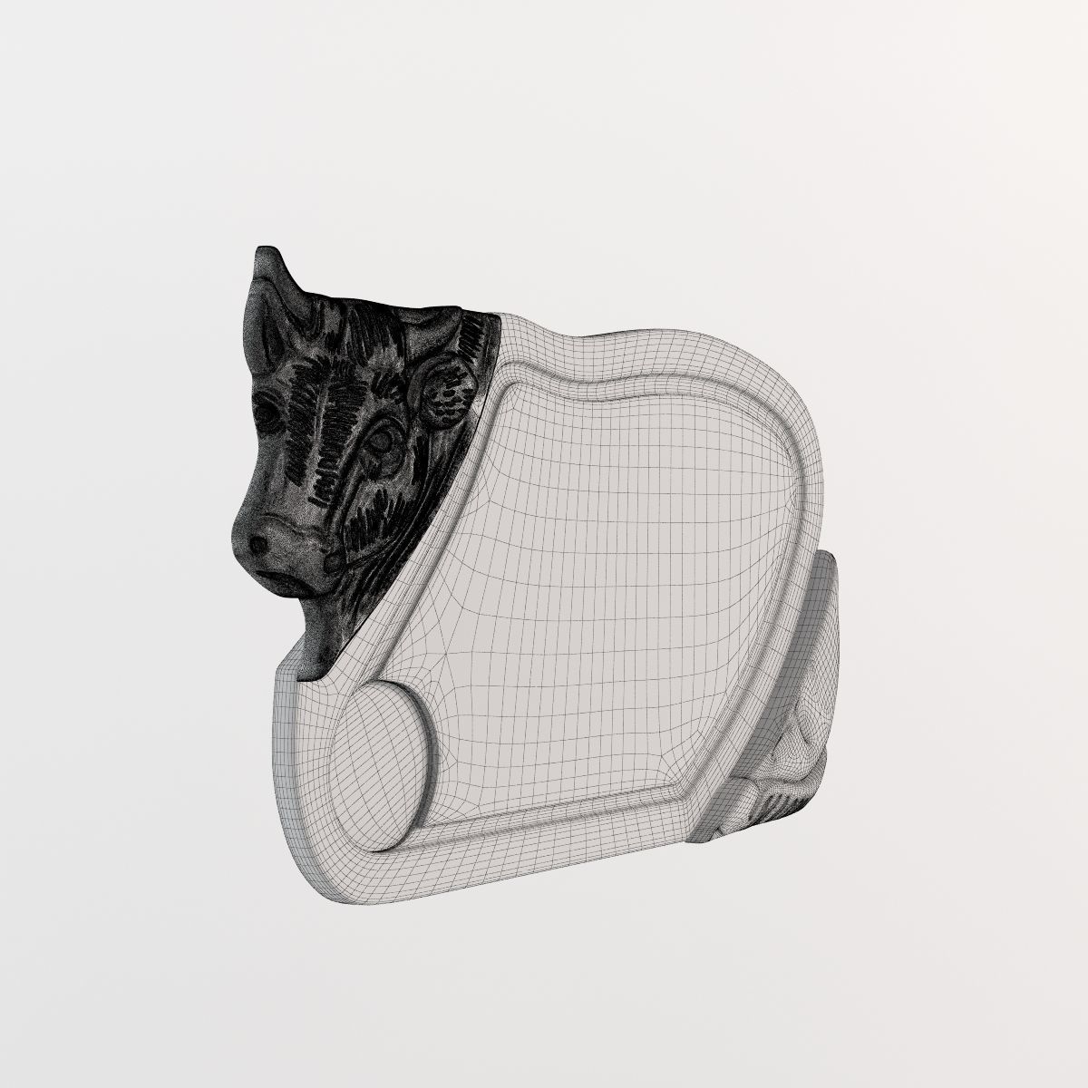 Tray cow CNC 3D print model_6