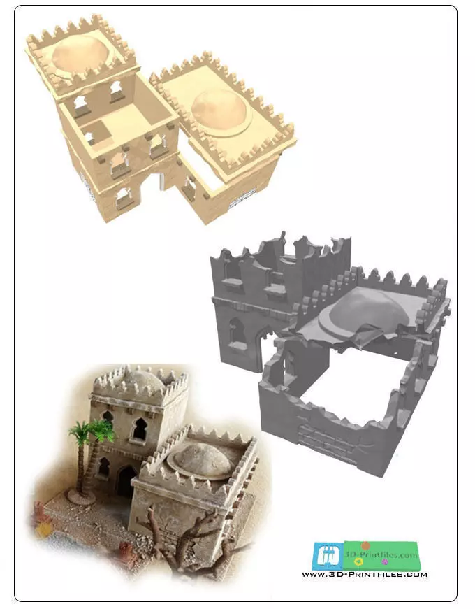 modular arabic building set -stl file- 3D print model_0