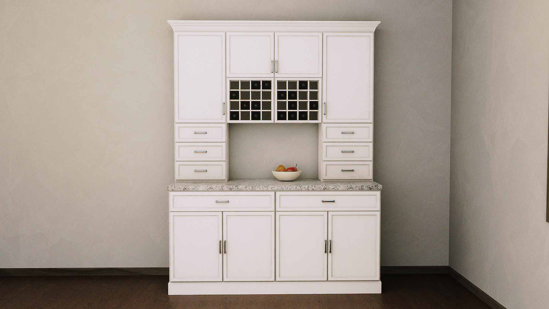 Modern Cabinet Hutch Free low-poly 3D model_2