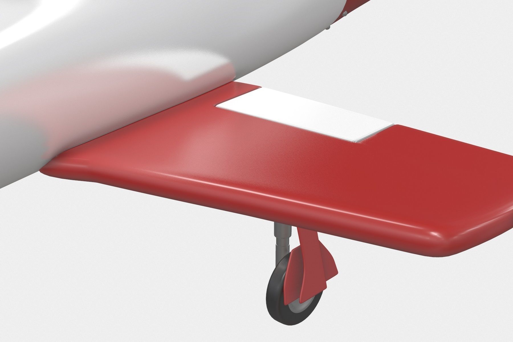 Cartoon Airplane Low-poly 3D model_3