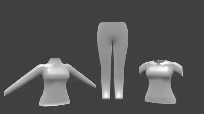 Ropa para Personajes Femenino Free 3D model