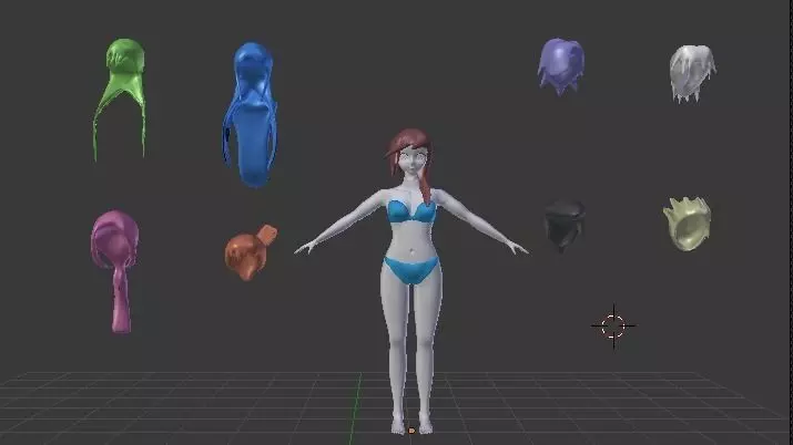 Cabellos Femeninos y Masculinos Free 3D model