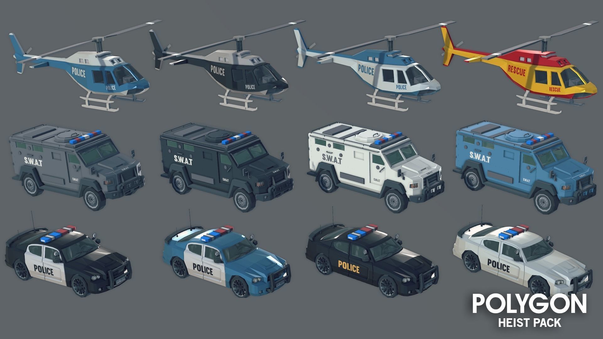 POLYGON - Heist Pack Low-poly 3D model_9