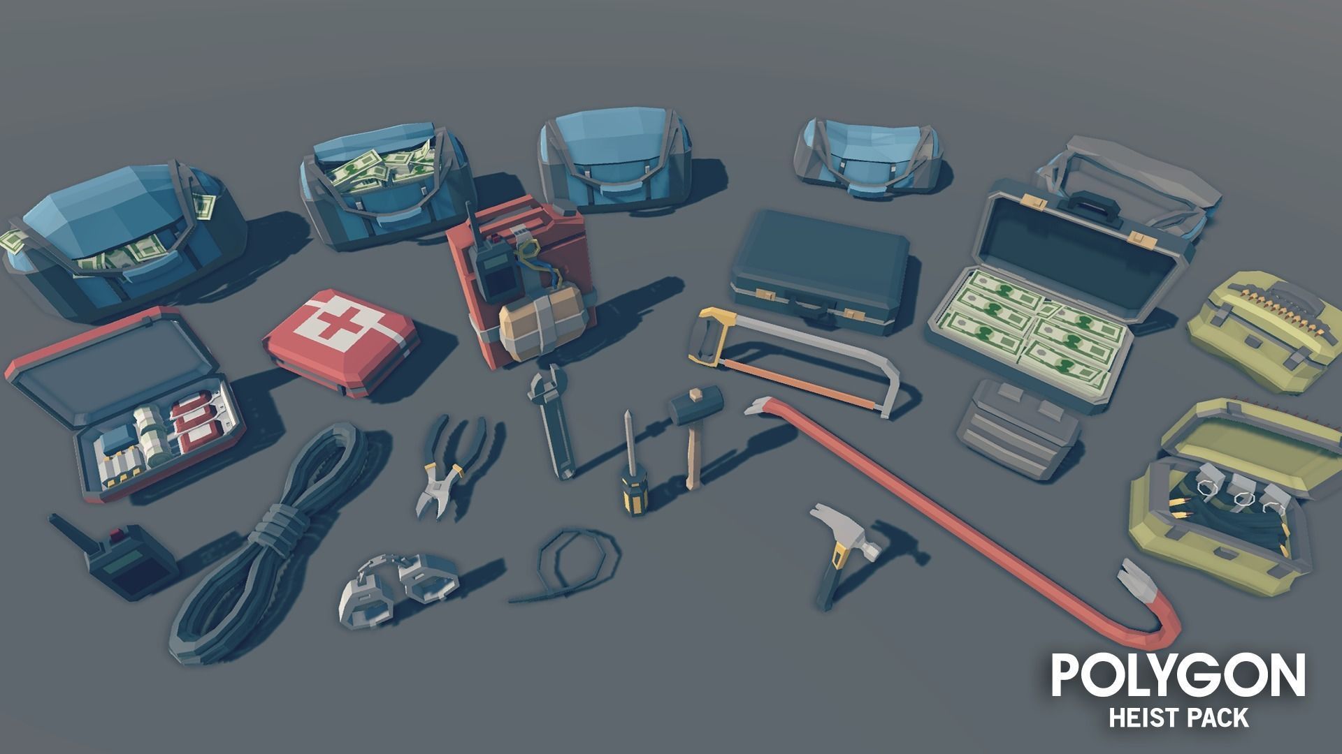 POLYGON - Heist Pack Low-poly 3D model_13