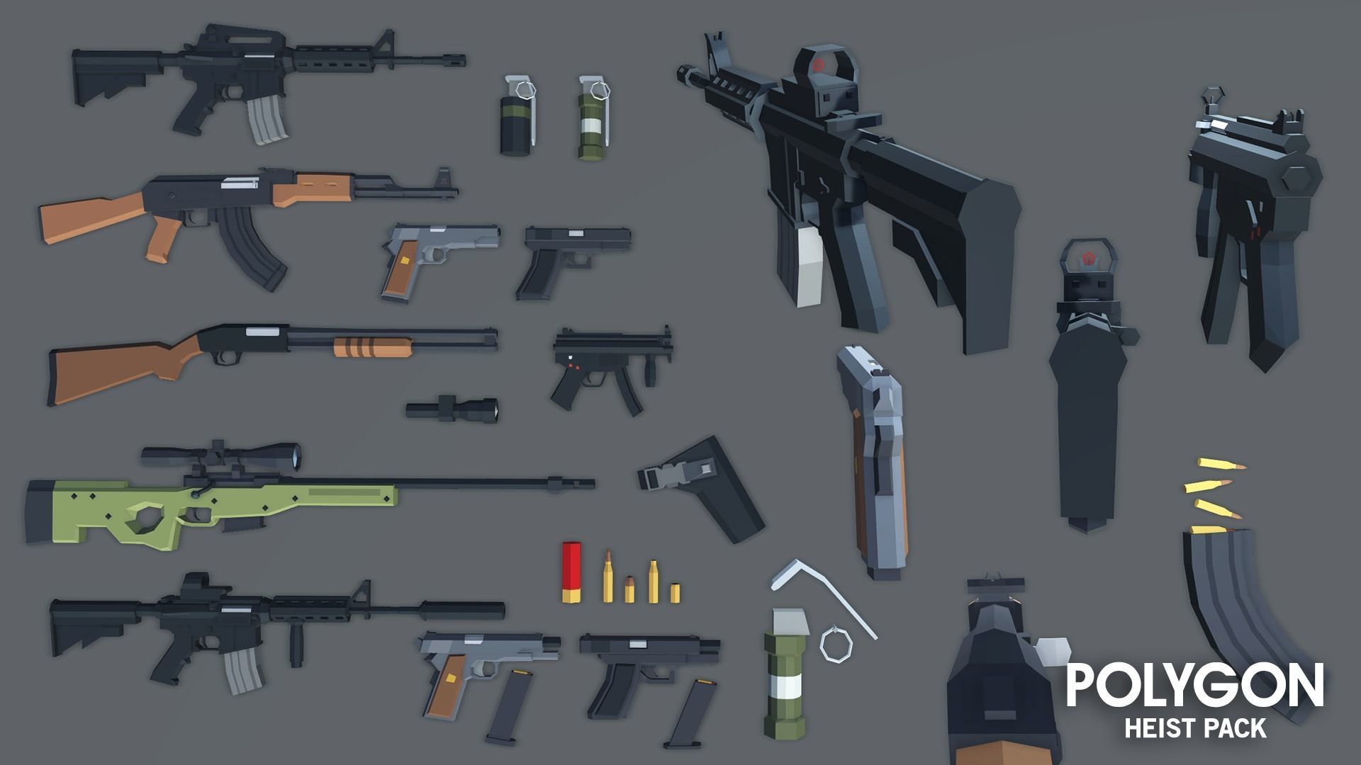 POLYGON - Heist Pack Low-poly 3D model_12