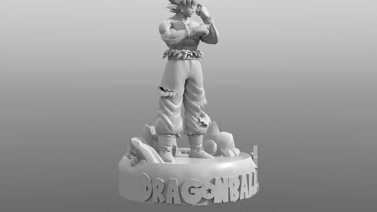 Goku Ultra Instinct V2 3D print model_1