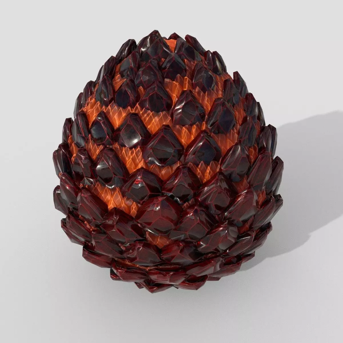 Dragon egg PBR low poly Low-poly 3D model_0