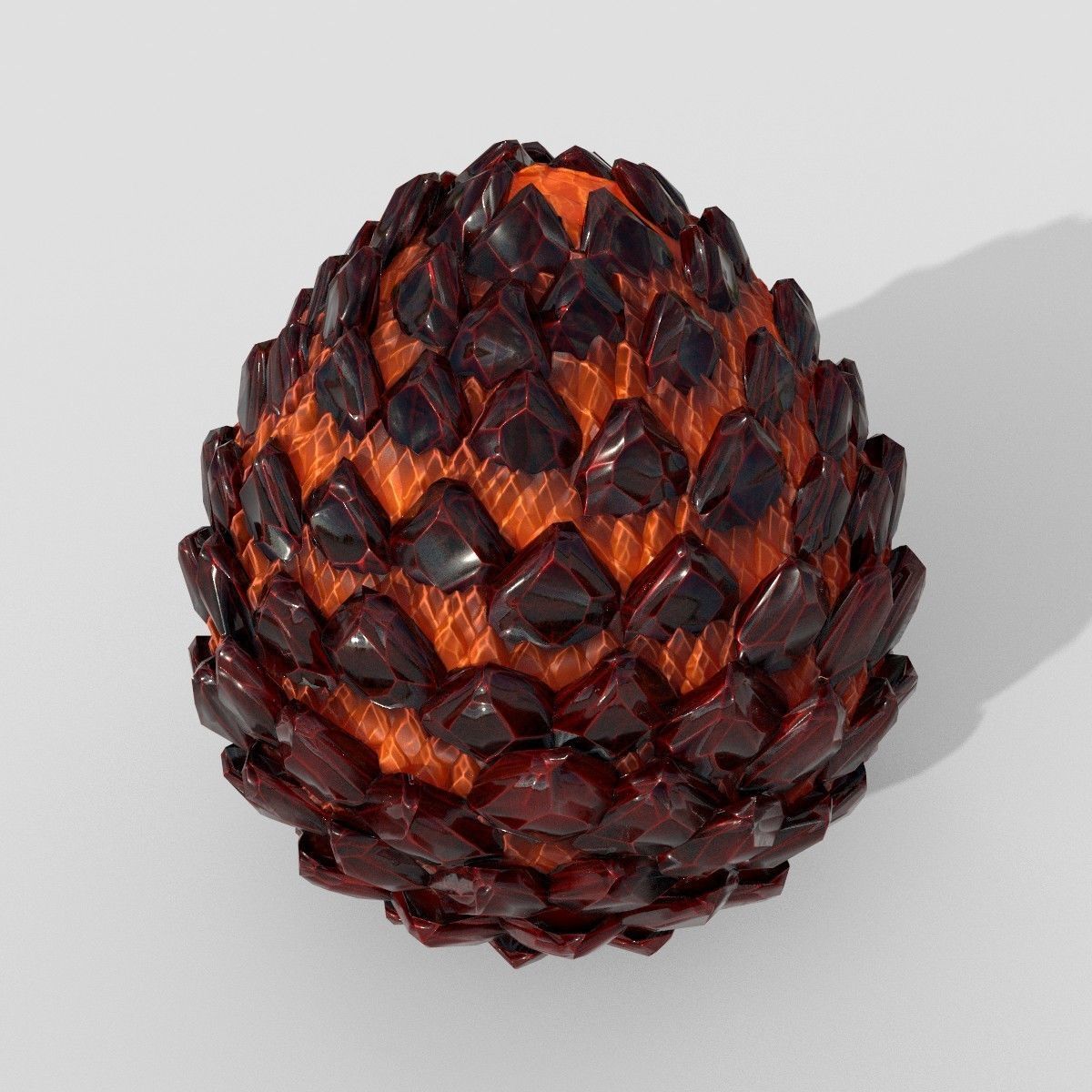 Dragon egg PBR low poly Low-poly 3D model_4