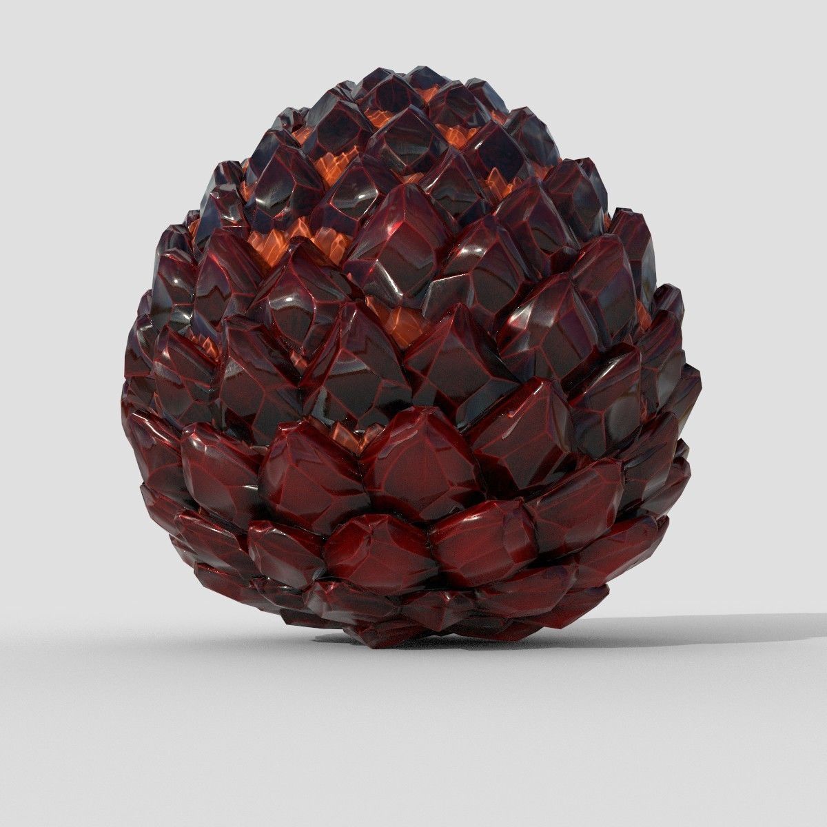 Dragon egg PBR low poly Low-poly 3D model_1