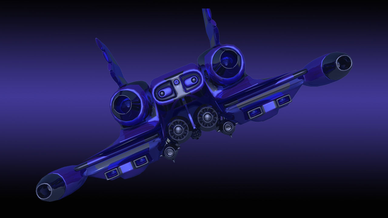 Scifi Fighter Plane 3D model_6