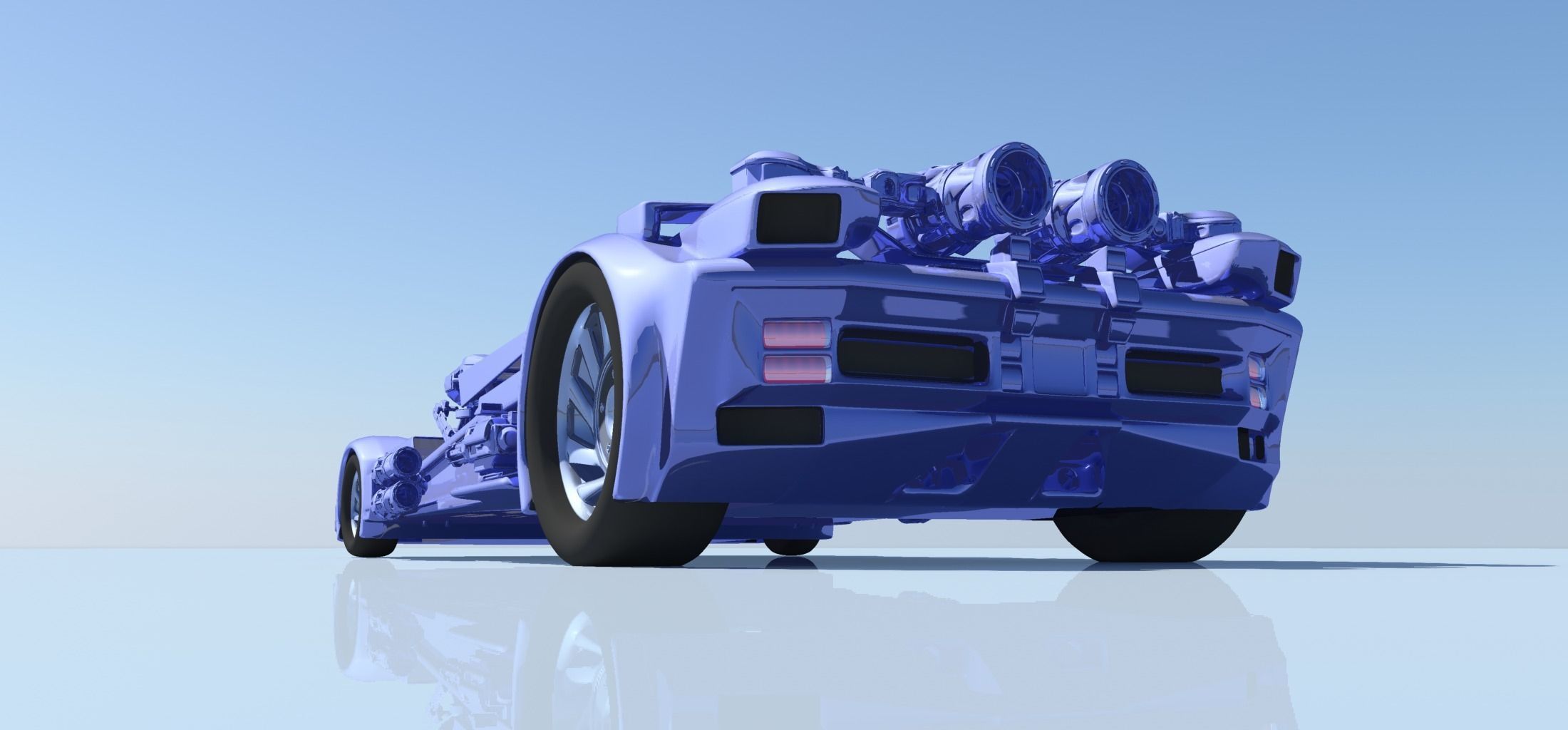 Scifi Fighter Plane 3D model_1