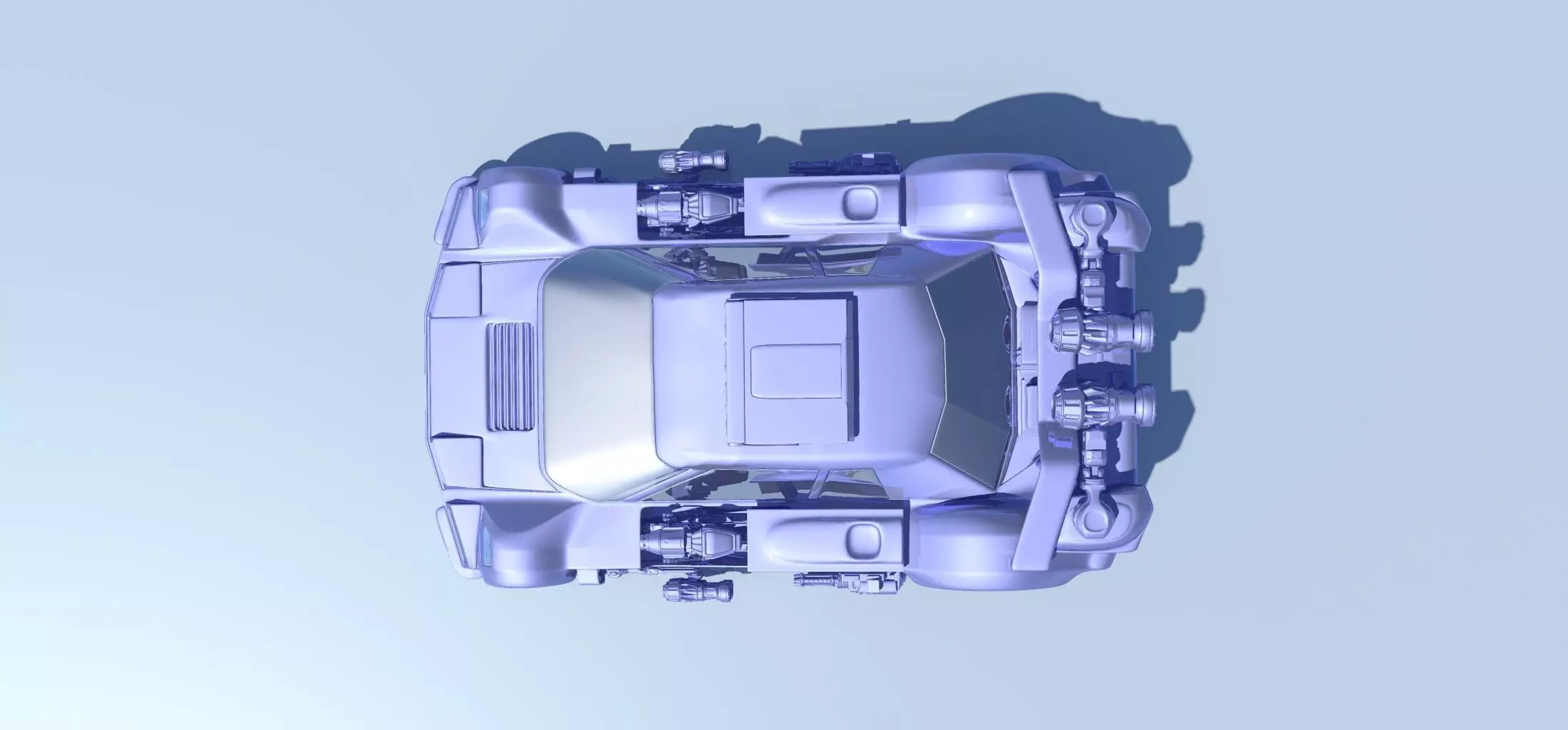 Scifi Fighter Plane 3D model_0