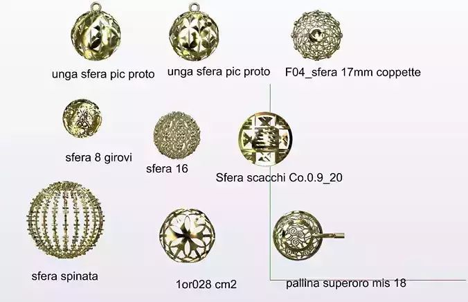 Set 13 types of gold plated jewelry