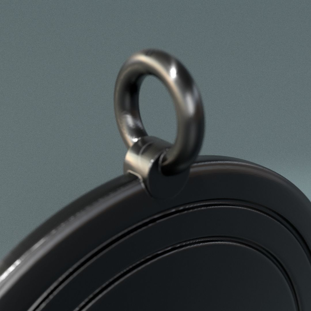 Vynil record pendant 3D print model_3
