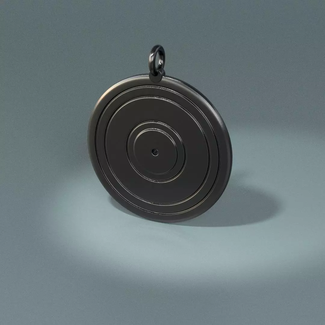 Vynil record pendant 3D print model_0