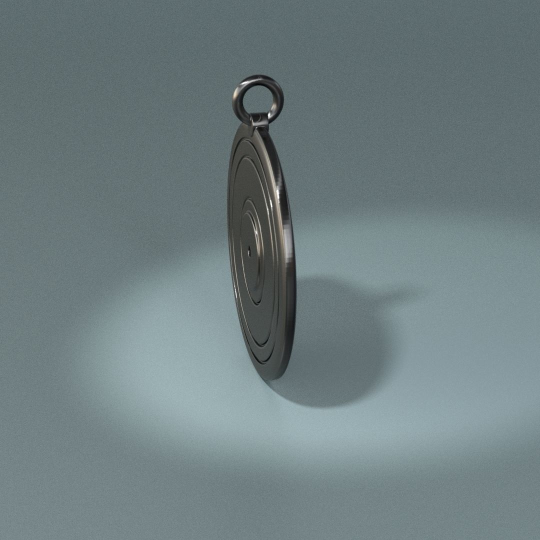 Vynil record pendant 3D print model_1