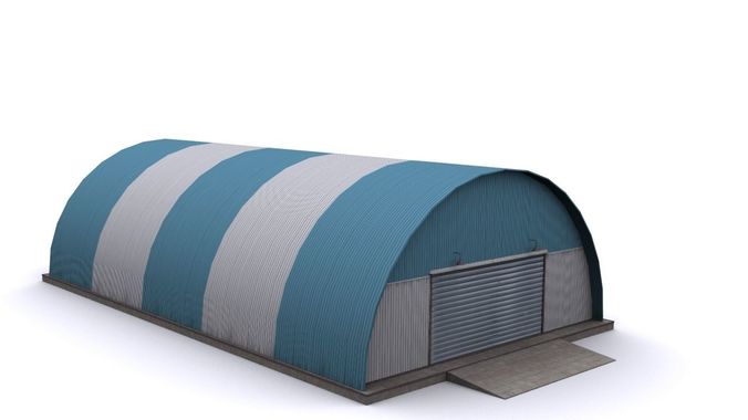 Hangar a2 Low-poly 3D model
