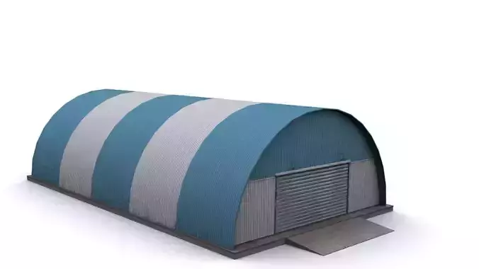 Hangar a2 Low-poly 3D model