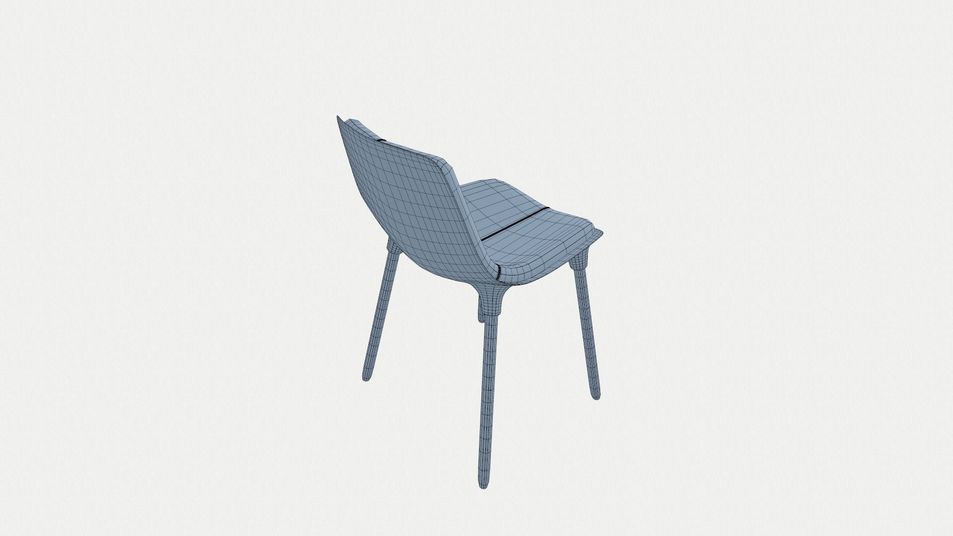 Small Leather Dining Chair Low-poly 3D model_10