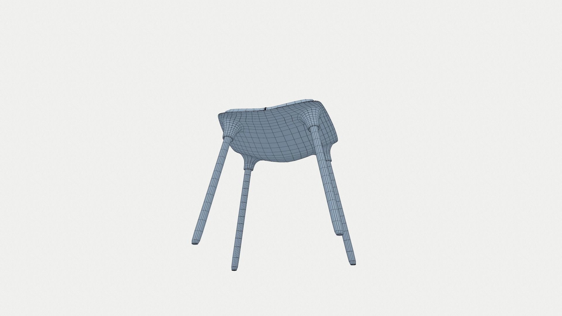 Small Leather Dining Chair Low-poly 3D model_8