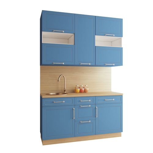 Blue kitchen 3D model