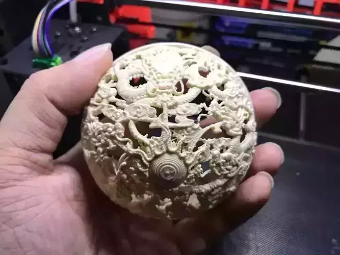 DragonBall chinese dragon egg lamp 3D print model