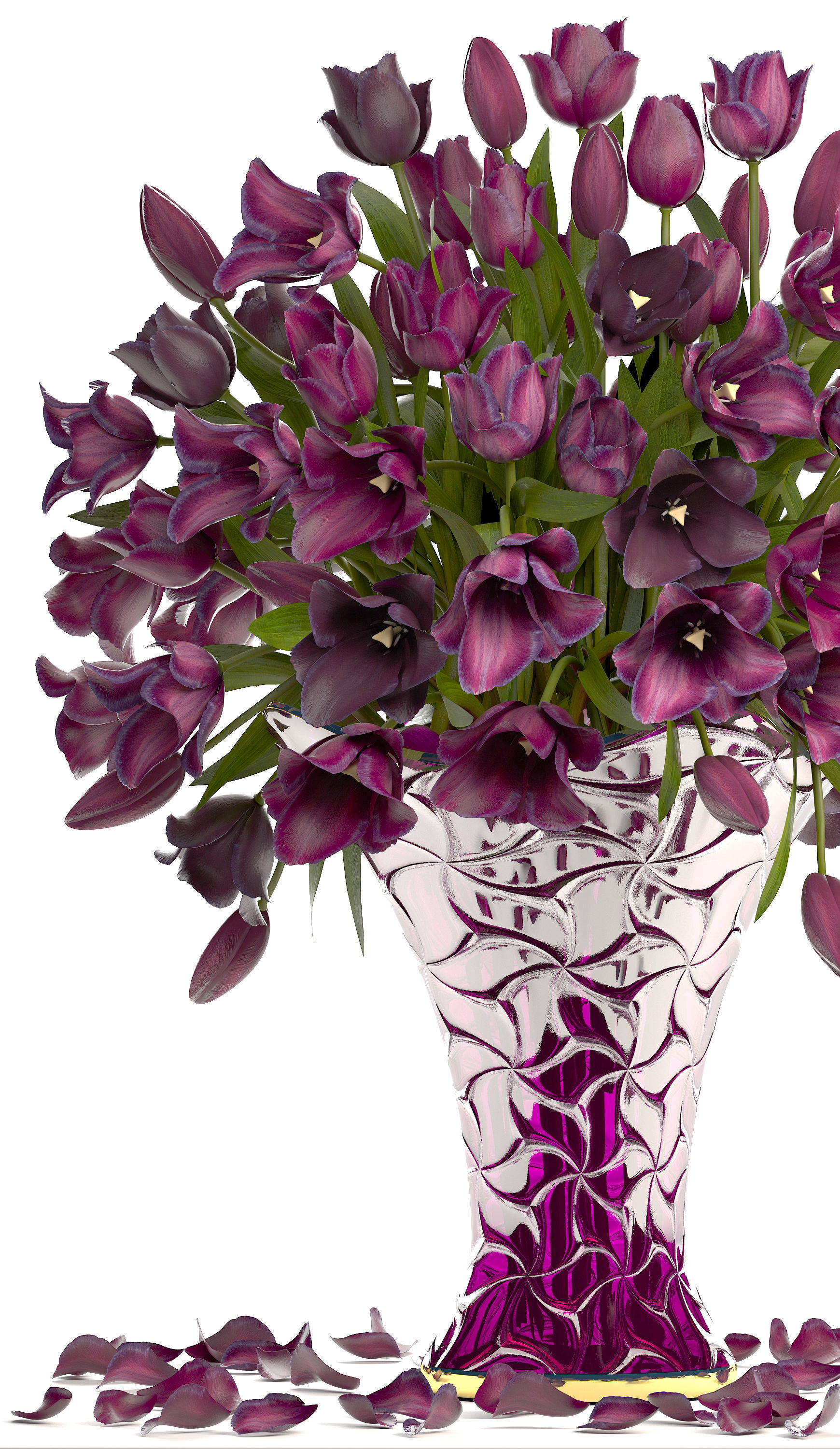 Collection of bouquets of tulips 3D model_21