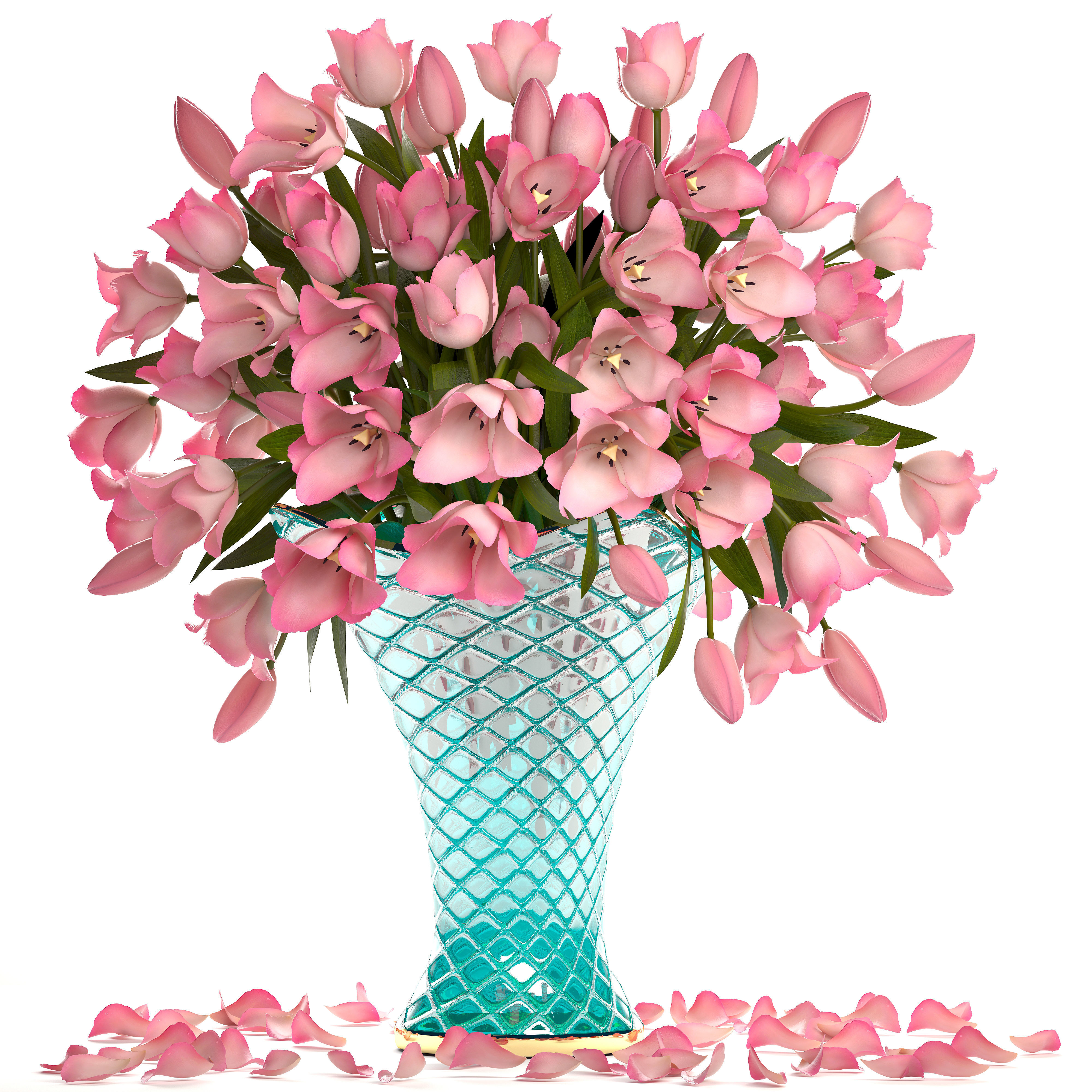 Collection of bouquets of tulips 3D model_3