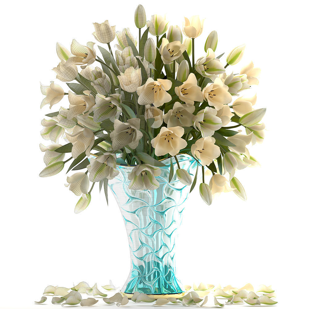 Collection of bouquets of tulips 3D model_34