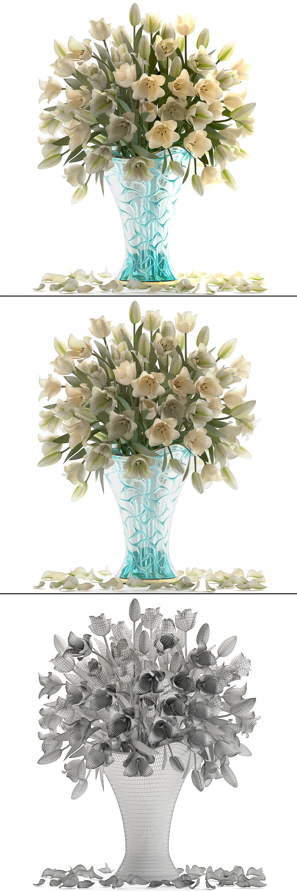Collection of bouquets of tulips 3D model_36